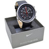Nike Heritage Alarm Chrono Black Leather Watch WC0054-001 Dial Left