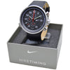 Nike Heritage Alarm Chrono Black Leather Watch WC0054-001 Dial Right