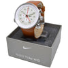 Nike Heritage Alarm Chrono Tan Leather Watch WC0054-251 Dial Right