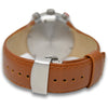 Nike Heritage Alarm Chrono Tan Leather Watch WC0054-251 Strap