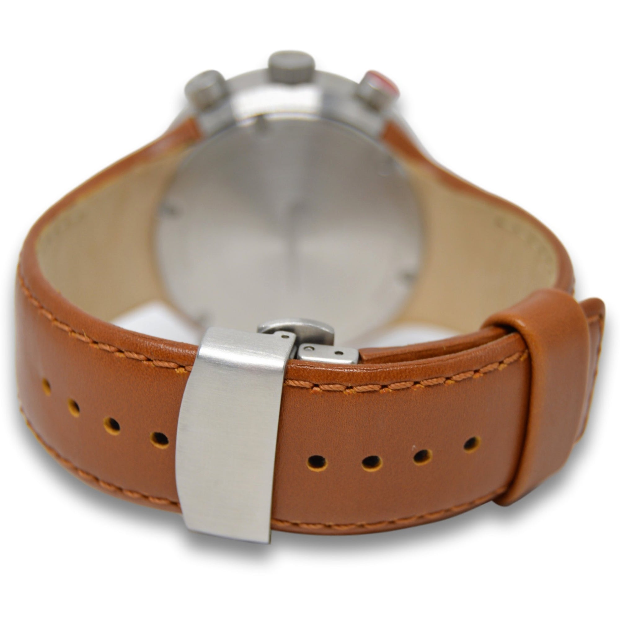 Nike Heritage Alarm Chrono Tan Leather Watch WC0054-251 Strap