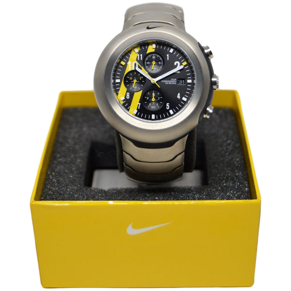 Nike Lance 10 2 Chrono Titanium Watch WA0039 001 Rare Find