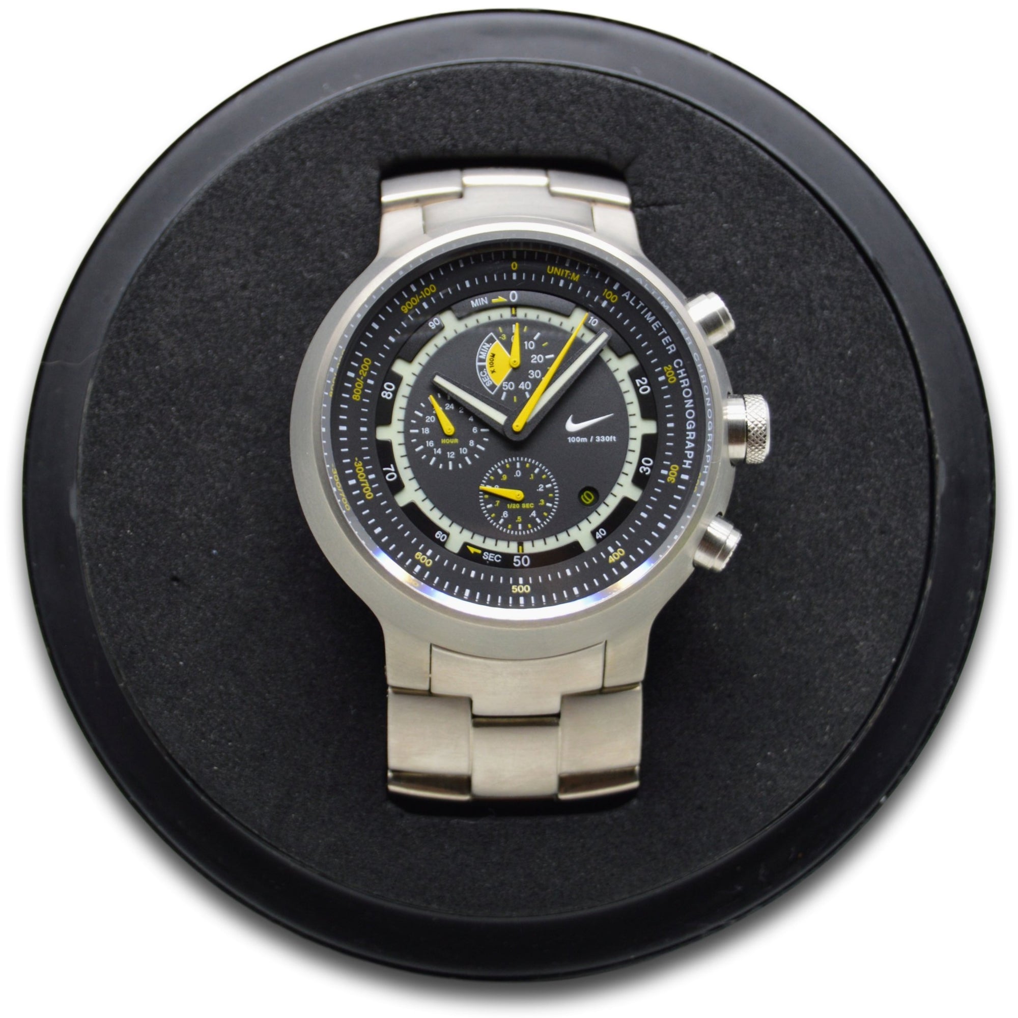 Nike Lance Alti Chrono Titanium Watch WA0055-002 Dial